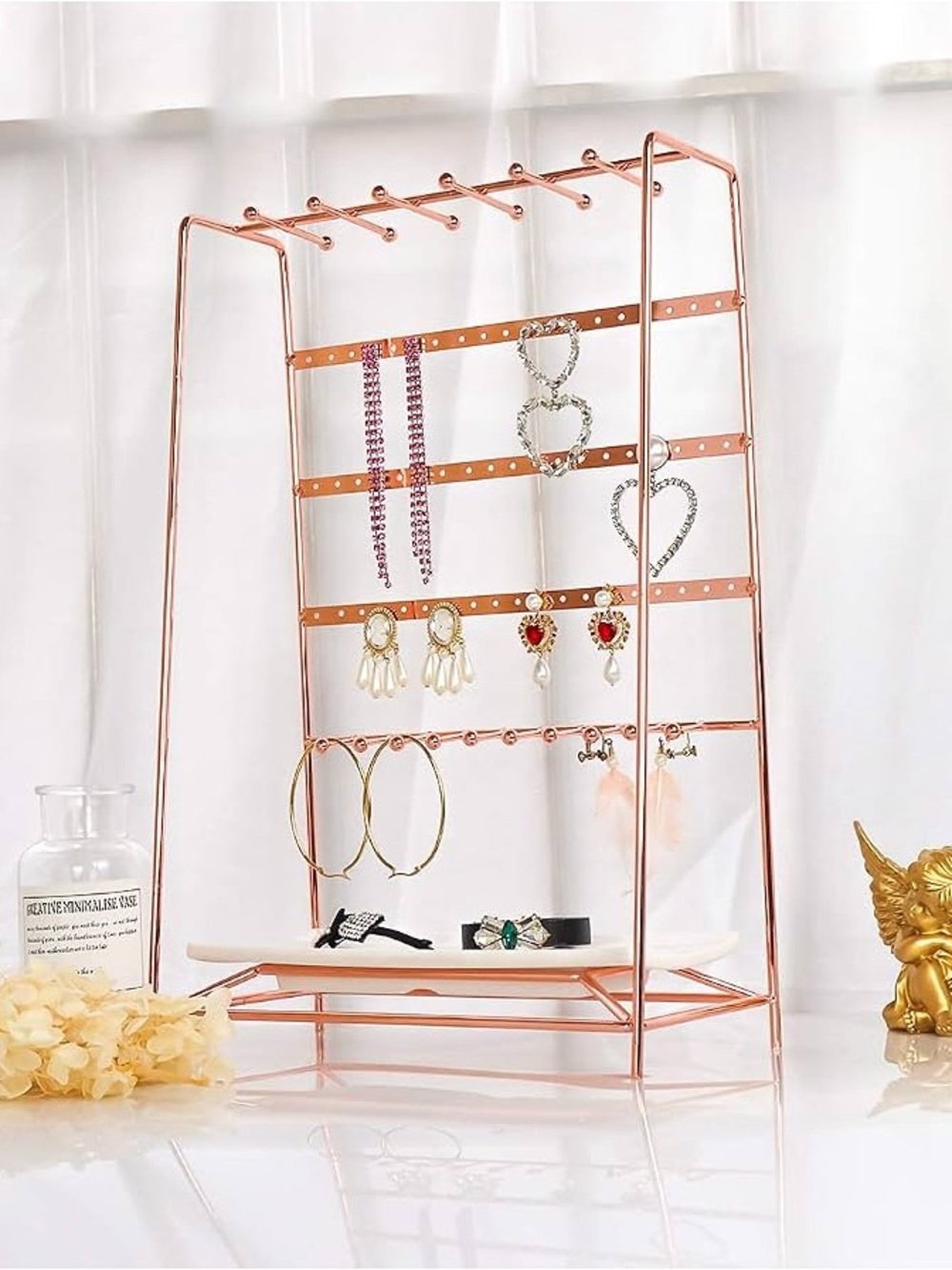 Rose Gold Jewelry Organizer Stand - Picture 5 of 7